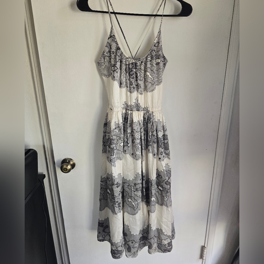 Twinkle By Wenlan Lace Print Silk Dress Size 2